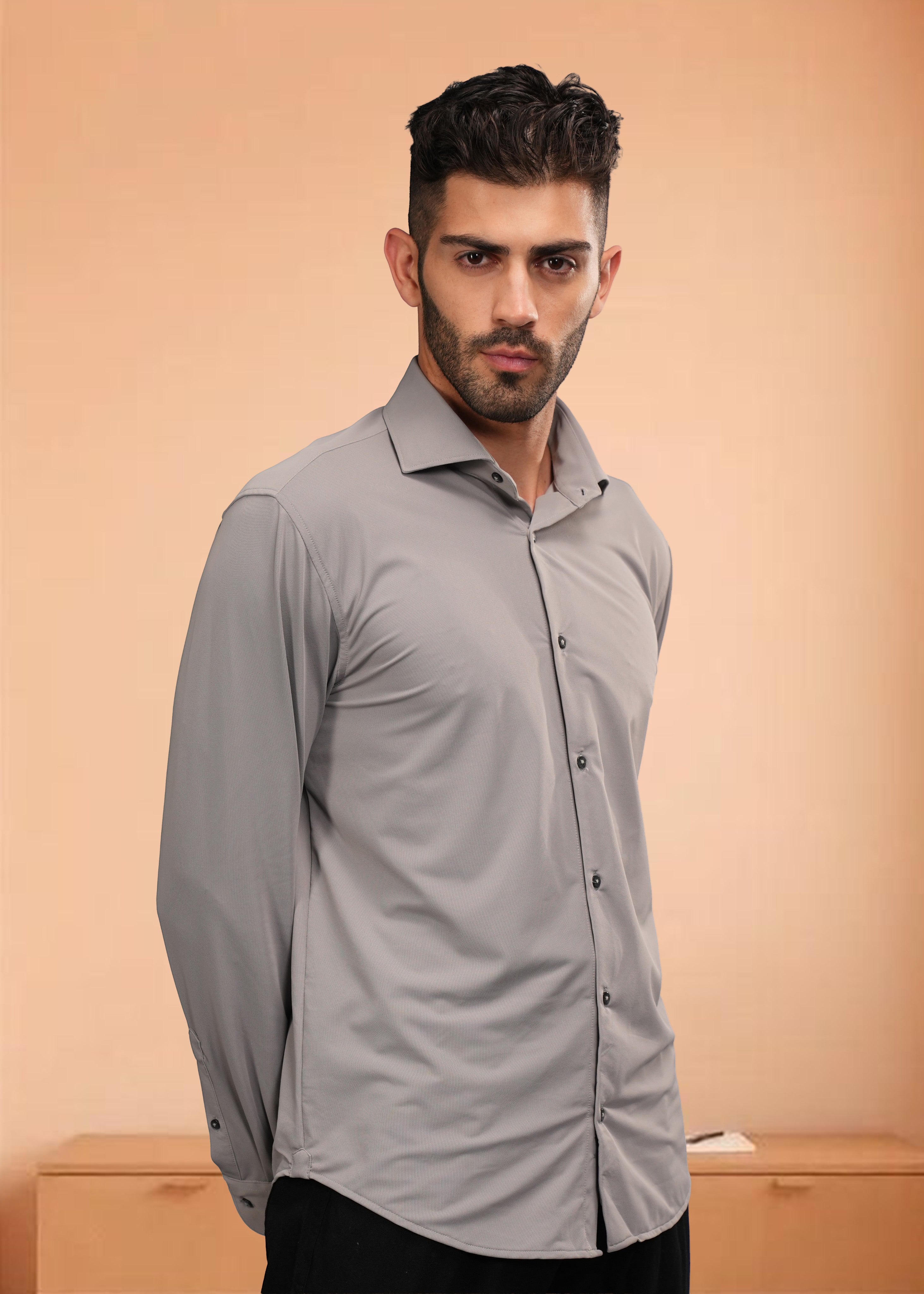 Mens Cutaway Knit Shirt